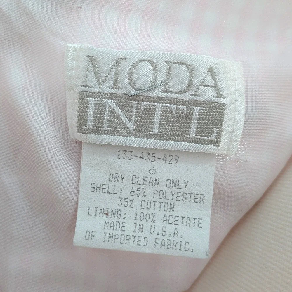 Vintage‎ Moda Intl Pink Gingham Dress Fit Flare Lined Belted Style 6 - Picture 3 of 8